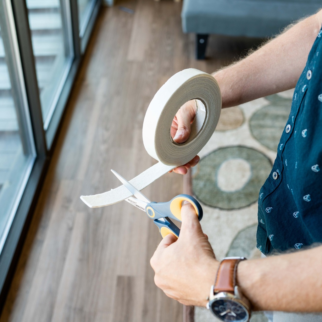 Filzstreifen selbstkl. STANDARD-3,0mm stark (L) 5m | weiß | Breite: 25